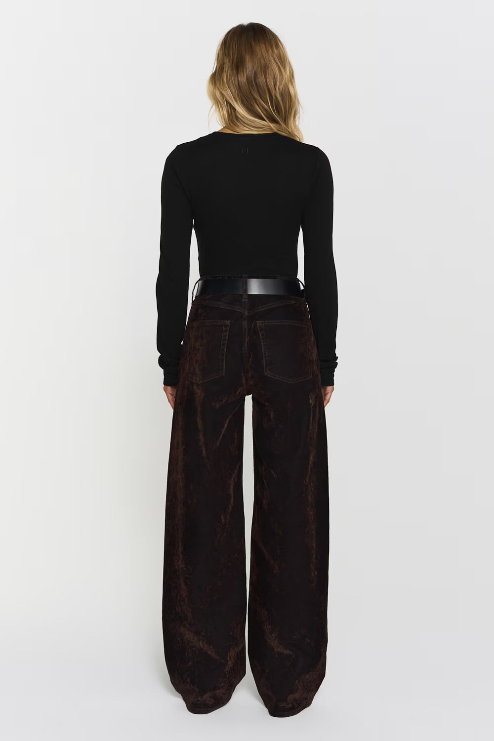 Turid Flocked Denim Jeans