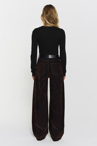 Turid Flocked Denim Jeans