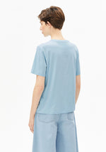 Laden Sie das Bild in den Galerie-Viewer, Shirt Lualaa 100% Bio-Baumwolle blue glow
