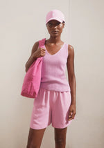 Laden Sie das Bild in den Galerie-Viewer, Leinen Mix Strick Top Washed Berry
