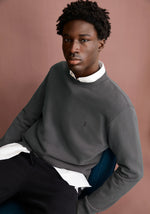 Laden Sie das Bild in den Galerie-Viewer, Fleece Sweatshirt Baaro Dark Steel
