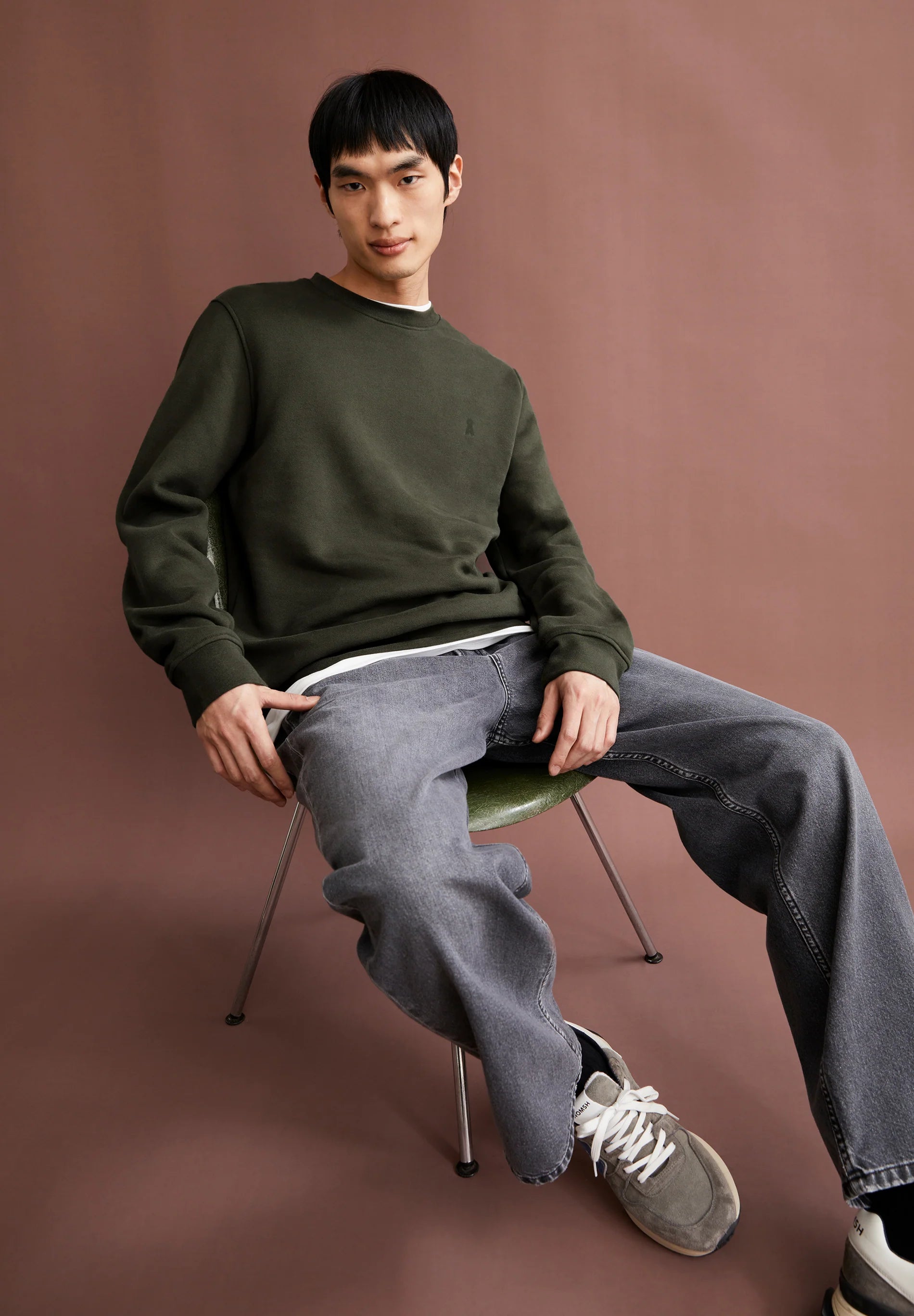 Fleece Sweatshirt Baaro Forrest Pine