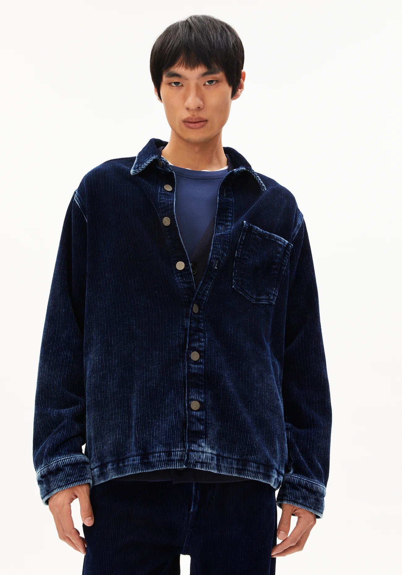Indigo Cord Overshirt Yunaai