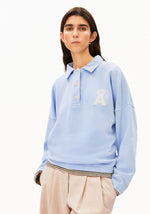 Laden Sie das Bild in den Galerie-Viewer, Polo Sweatshirt light blue
