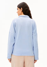 Laden Sie das Bild in den Galerie-Viewer, Polo Sweatshirt light blue
