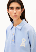 Laden Sie das Bild in den Galerie-Viewer, Polo Sweatshirt light blue
