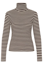 Laden Sie das Bild in den Galerie-Viewer, Langarm Shirt mit Rollkragen Efinas in Mole Stripe
