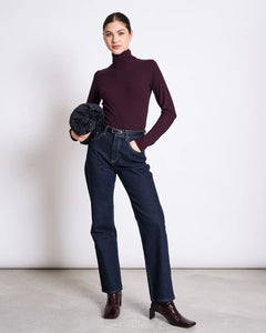 Lyocell Rib Turtleneck Shirt Mio