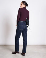 Laden Sie das Bild in den Galerie-Viewer, Lyocell Rib Turtleneck Shirt Mio
