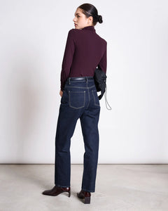 Lyocell Rib Turtleneck Shirt Mio