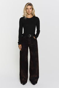 Turid Flocked Denim Jeans