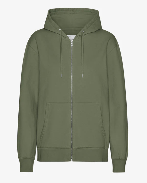 Classic Organic Zip Hoodie - Dusty Olive