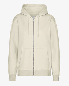 Classic Organic Zip Hoodie - Ivory White