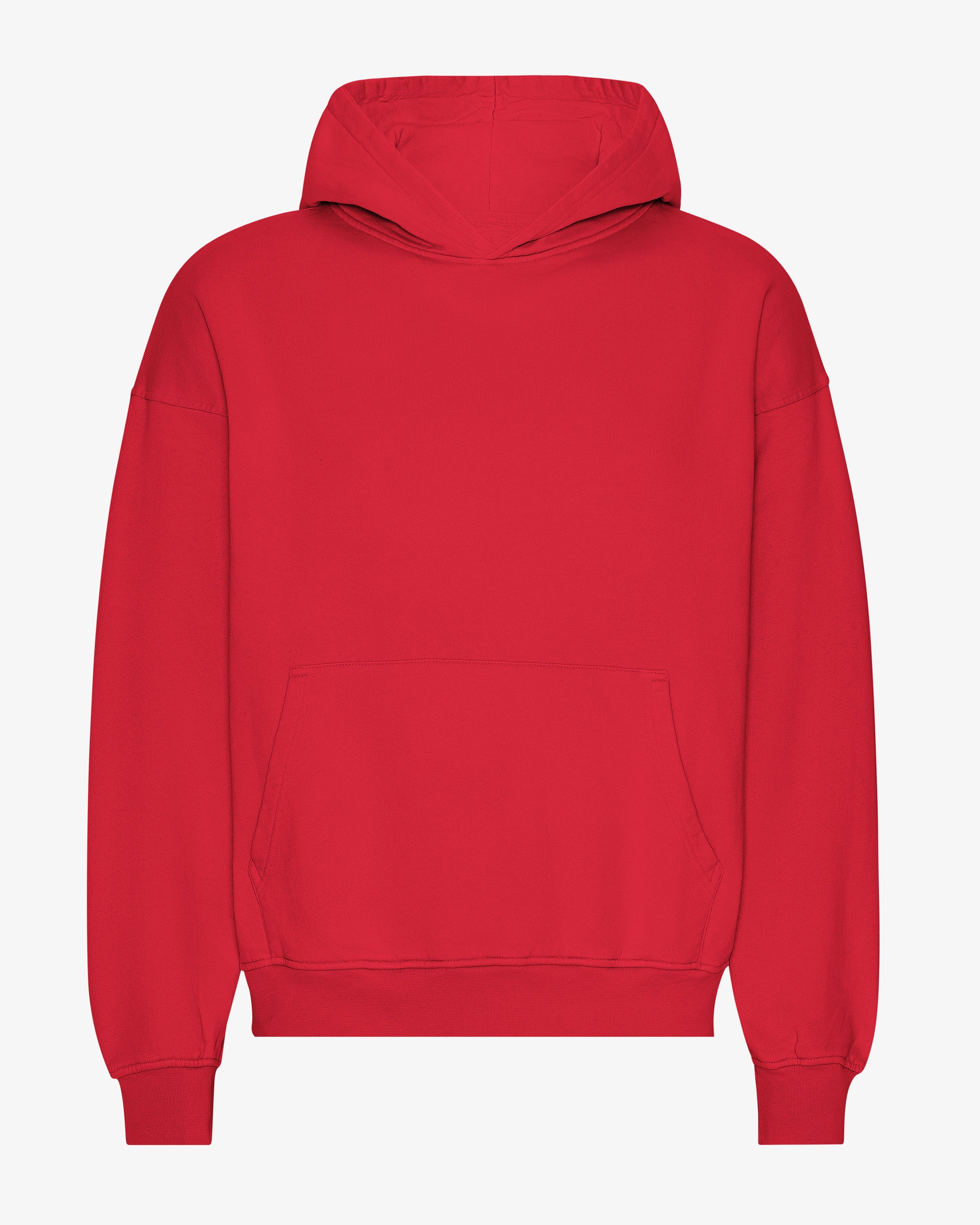 Organic Oversized Hood - Scarlet Red