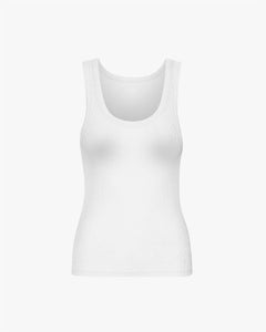 Women Organic Rip Tank Top - Optical White