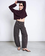 Laden Sie das Bild in den Galerie-Viewer, Barrel Leg Denim Jeans Faya Mud GOTS
