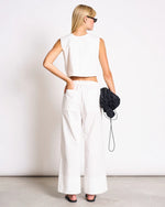 Laden Sie das Bild in den Galerie-Viewer, Drawstring Wide Pants Kiva white
