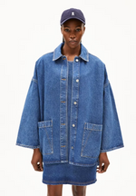 Laden Sie das Bild in den Galerie-Viewer, Oversize Jeanshemd Draapy
