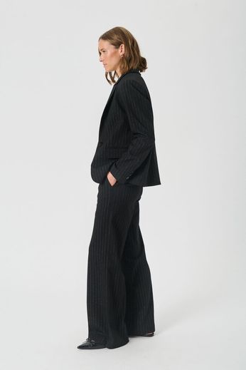 Glitzer Nadelstreifen Hose Vanilla