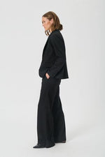 Laden Sie das Bild in den Galerie-Viewer, Glitzer Nadelstreifen Hose Vanilla
