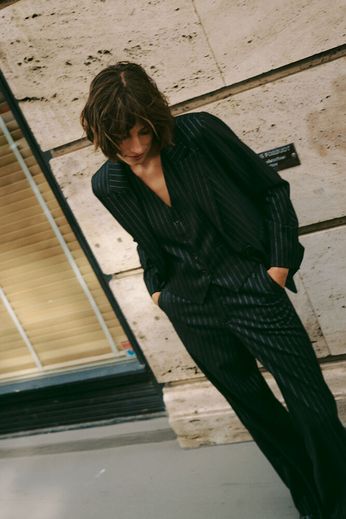 Glitzer Nadelstreifenweste Valentine