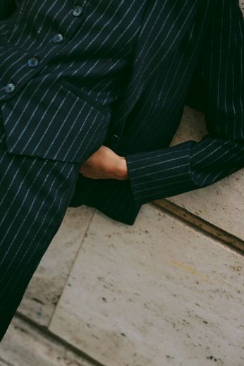 Glitzer Nadelstreifenweste Valentine