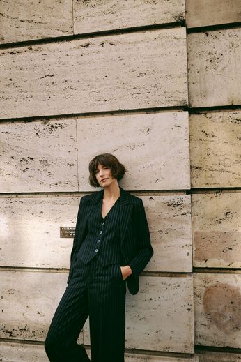 Glitzer Nadelstreifenweste Valentine