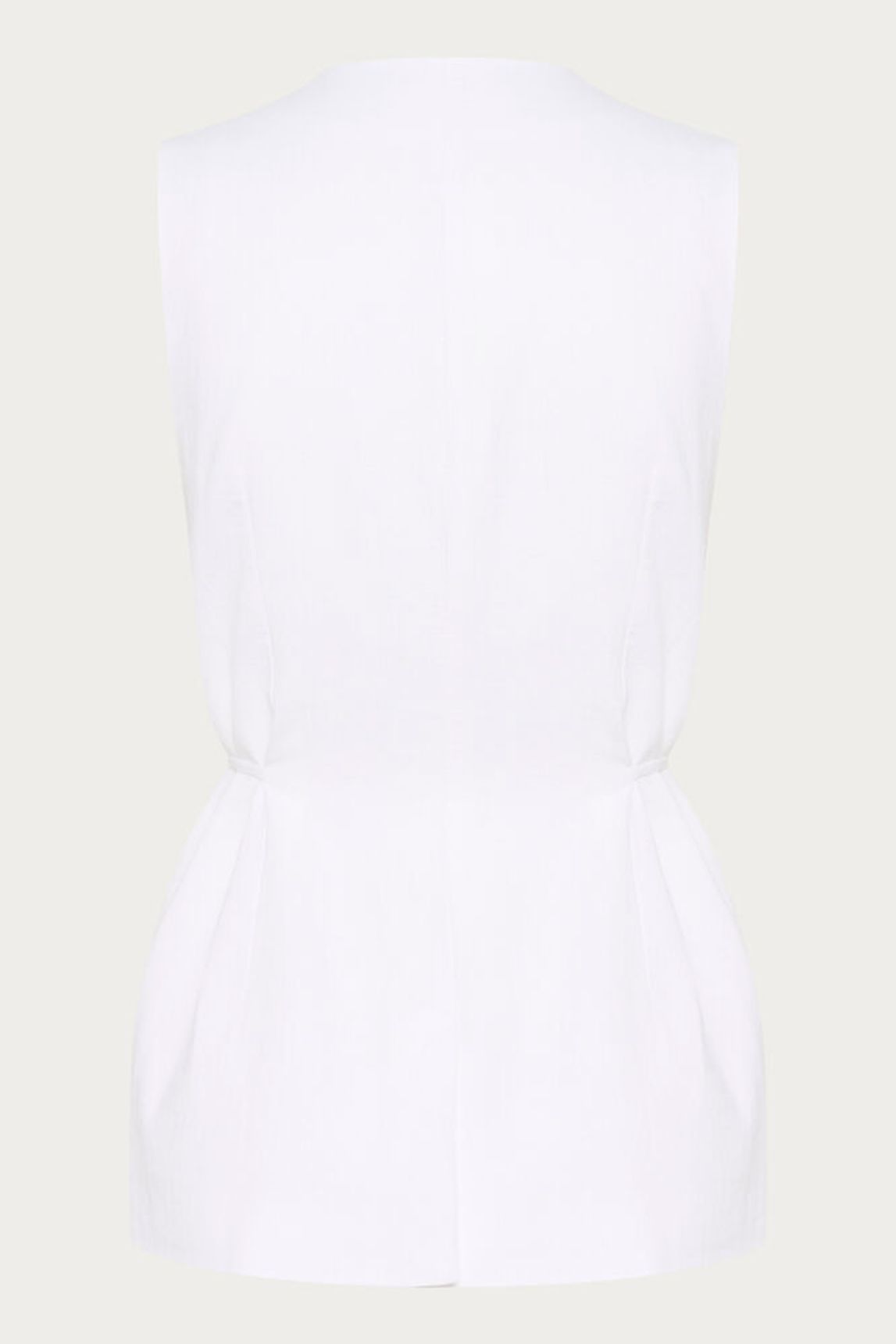 Leinen Weste Farida Pure White