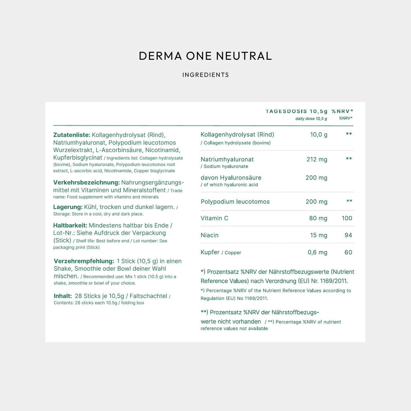 Derma One - Collagen Creamer für Haut, Haare & Nägel l Onegevity