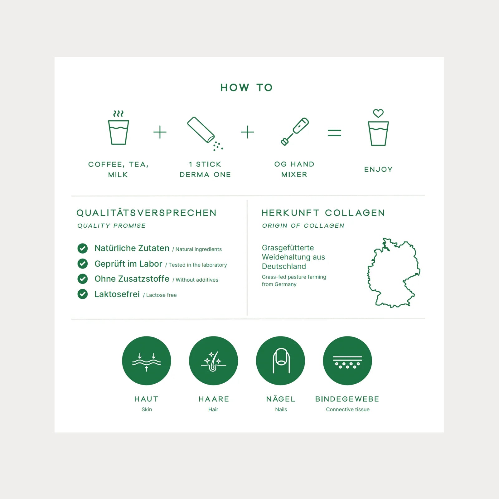 Derma One - Collagen Creamer für Haut, Haare & Nägel l Onegevity