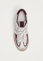 Laden Sie das Bild in den Galerie-Viewer, Sneaker tb.490 Grain Shimmer Silver Burgundy
